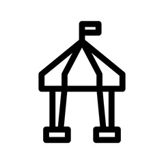 tent icon or logo isolated sign symbol vector illustration - high-quality black style vector icons

