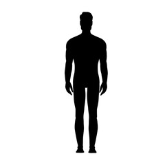Man full height black silhouette