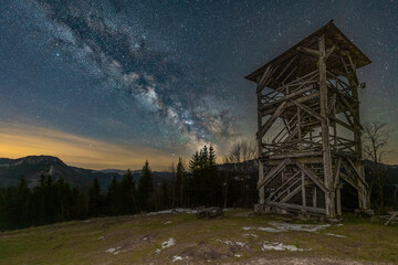 Milchstraße am Hochberneck in Niederösterreich Ötscher