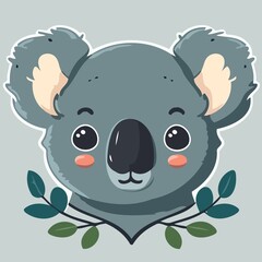 Fototapeta premium common koala herbivore mammal animal face created with Generative AI technology