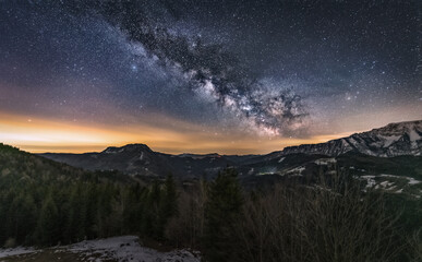 Fototapeta premium Milchstraße am Hochberneck in Niederösterreich