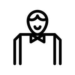 waiter icon or logo isolated sign symbol vector illustration - high-quality black style vector icons
