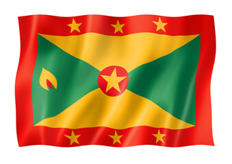 Grenada flag isolated on white