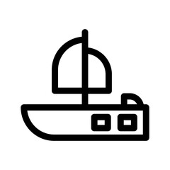 yacht icon or logo isolated sign symbol vector illustration - high-quality black style vector icons
