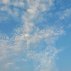 Beautiful sunset scenery view of colorful sky and clouds background, nature photography, natural wallpaper