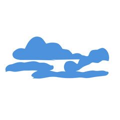 Cloud flat design illustration