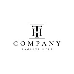 creative letter TH or HT logo design