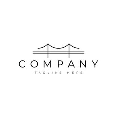 minimal bridge logo design