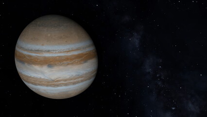 Planet Jupiter. Space exploration.