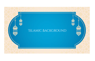 Vector Islamic horizontal banner background