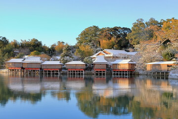 Obraz premium 京都 長岡天満宮の冬景色