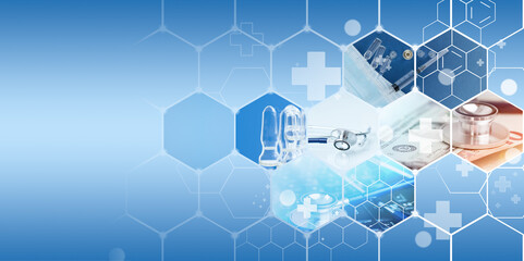 Obraz premium Healthcare and laboratory research and development. Medical technology service to solve people health, Medical business.