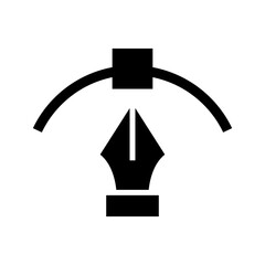 bezier icon or logo isolated sign symbol vector illustration - high quality black style vector icons
