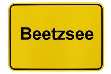 Illustration eines Ortsschildes der Gemeinde Beetzsee in Brandenburg
