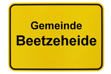 Illustration eines Ortsschildes der Gemeinde Beetzeheide in Brandenburg