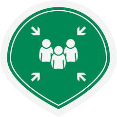 Sticker Assembly Point Emergency Life Evacuation Disaster Threat