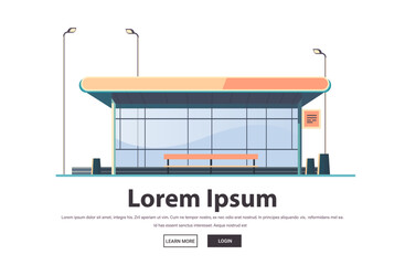 modern city transportation building bus station waiting terminal for passenger carriage