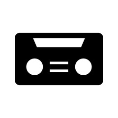 cassette icon or logo isolated sign symbol vector illustration - high quality black style vector icons
