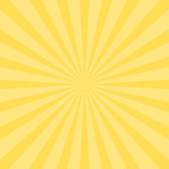 Vector sunburst yellow radial background
