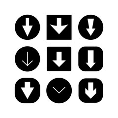 down icon or logo isolated sign symbol vector illustration - high quality black style vector icons
