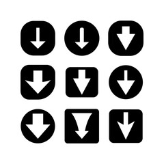 down icon or logo isolated sign symbol vector illustration - high quality black style vector icons
