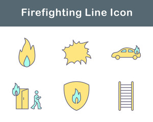 Firefighting Vector Icon Set