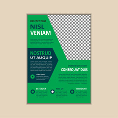 The corporate business flyer template is simple and clean a4 size with bleed vector design