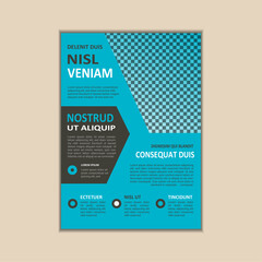 The corporate business flyer template is simple and clean a4 size with bleed vector design