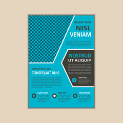 The corporate business flyer template is simple and clean a4 size with bleed vector design