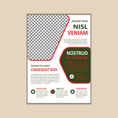 Naklejka premium The corporate business flyer template is simple and clean a4 size with bleed vector design