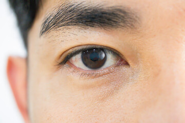 Fototapeta premium Close-Up Portrait Of Man With Brown Eyes
