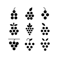 Fototapeta na wymiar grapes icon or logo isolated sign symbol vector illustration - high quality black style vector icons 