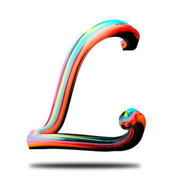 Letter L in colorful style