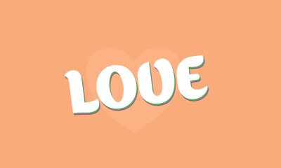 Love. Retro style lettering stock illustration. Invitation or greeting card stock illustration