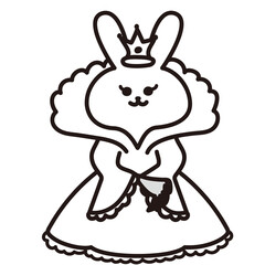 色加工ok うさぎ素材No.137 女王様	
