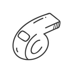 illustration of a black and white whistle