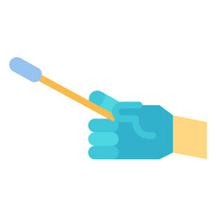 pcr test flat icon style