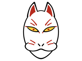 狐面のイラスト素材