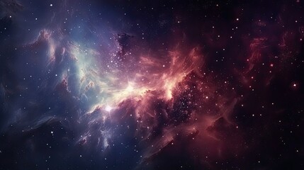 Fototapeta na wymiar Stars in deep space surrounded by a nebula. Generative AI