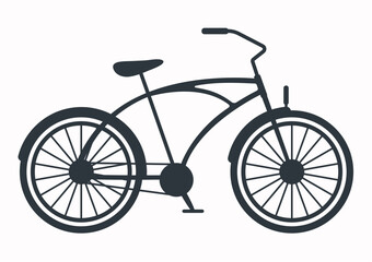 Fototapeta na wymiar Bicycle silhouette or cycling black silhouette 