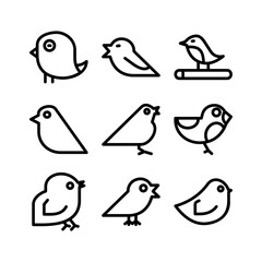 bird icon or logo isolated sign symbol vector illustration - high quality black style vector icons
