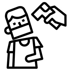 temperature check line icon style