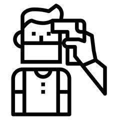 temperature check line icon style