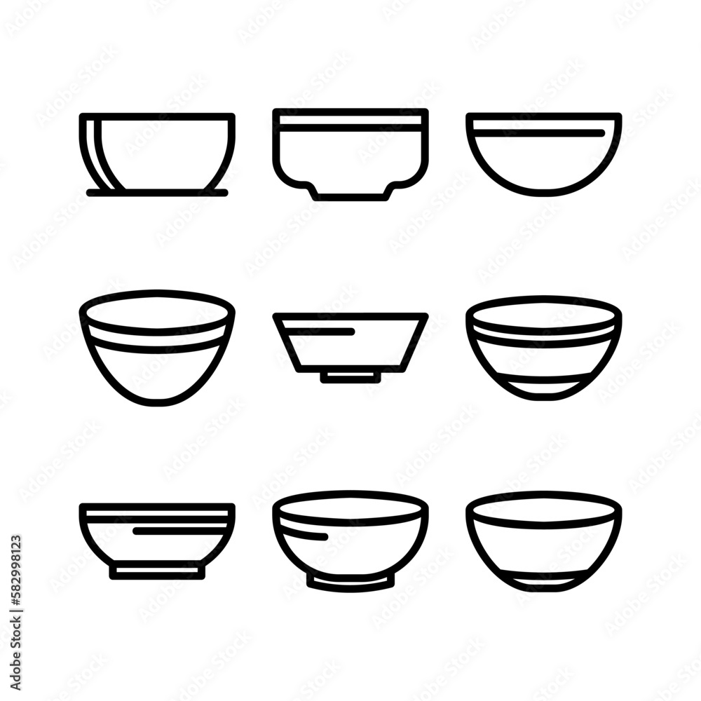 Wall mural bowl icon or logo isolated sign symbol vector illustration - high quality black style vector icons
