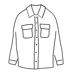 Naklejka premium shirt jean hand drawn