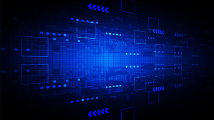 technology background with hi-tech digital data