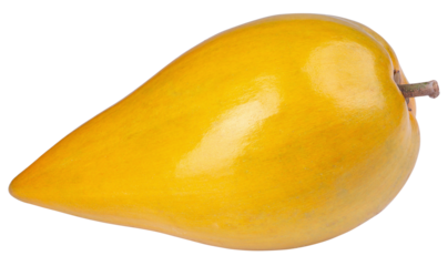 Egg fruit, Canistel, Yellow Sapote isolated on a transparent background