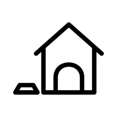 dog house icon or logo isolated sign symbol vector illustration - high quality black style vector icons
