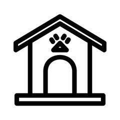 dog house icon or logo isolated sign symbol vector illustration - high quality black style vector icons
