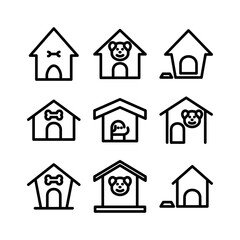 dog house icon or logo isolated sign symbol vector illustration - high quality black style vector icons
